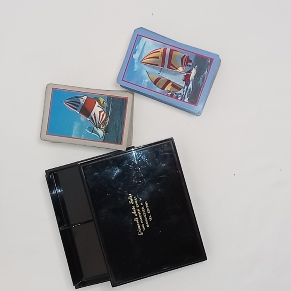 vintage Pair of Deck of Cards Ocean/Sailboat Theme With Box